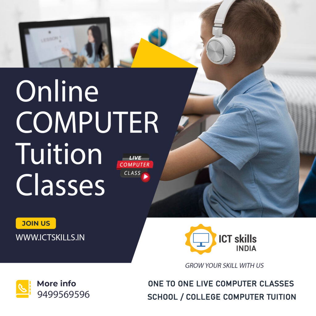 Online Live Computer Tuition Classes by ICT Skills in India