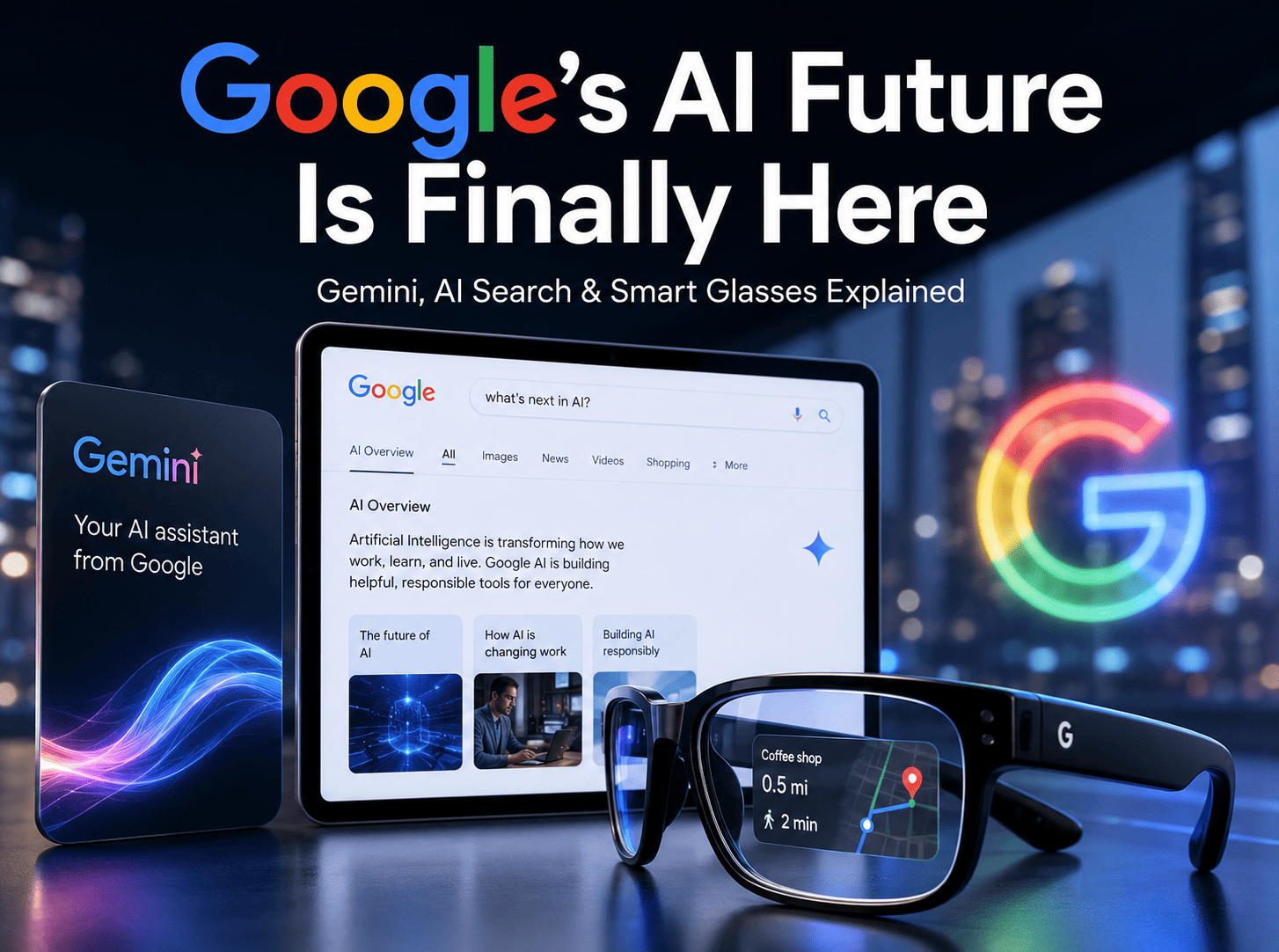 Google’s AI Future Is Finally Here: Gemini, AI Search & Smart Glasses Explained